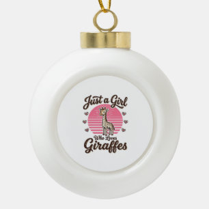 Boule En Céramique Juste une fille qui aime les girafes vintage shirt
