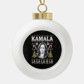 Boule En Céramique Kamala Harris 2024 Comma de Noël La Xmas (Devant)