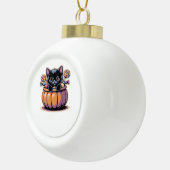 Boule En Céramique Kitten noir dans le seau de traitement T-shirt cla (Droite)