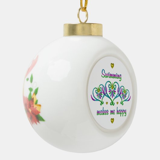 Boule En Céramique La Nage Me Rend Heureux (Gauche)