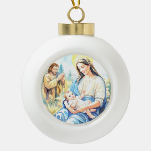 Boule En Céramique La Sainte Famille - Nativité