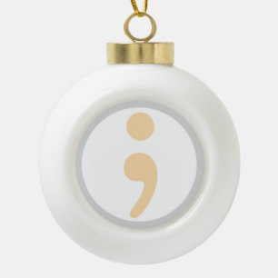 Boule En Céramique La vie en valeur l'ornement vivant de Noël de