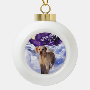 Boule En Céramique Labrador Retriever Christmas