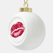 Boule En Céramique Le Baiser, Lèvres Rouges (Droite)