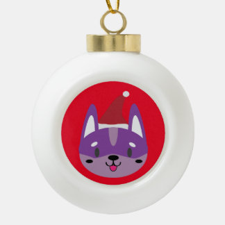 Boule En Céramique Le bal de Noël de père Noël Paws !