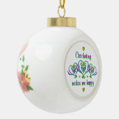 Boule En Céramique Le Crochet Me Rend Heureux (Gauche)