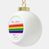 Boule En Céramique Le drapeau LGBT d'arc-en-ciel de Joyeux Noël (Droite)