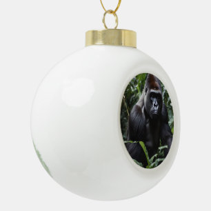 Boule En Céramique Le roi du gorille de minuit : Monarque de la forêt