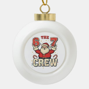Boule En Céramique L'équipage 6 7 Drôle de Père Noël Meme de Noël