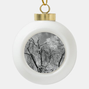 Boule En Céramique les arbres portent l'hiver