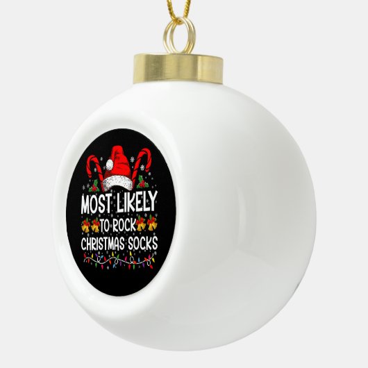 Boule En Céramique Les Chaussettes De Noël Les Plus Susceptibles D'Ar (Droite)