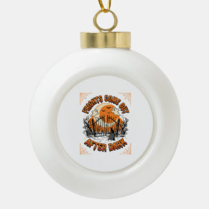 Boule En Céramique Les frayeurs d'Halloween après la tombée de la nui