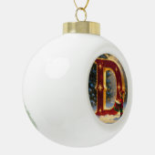 Boule En Céramique Letter D Christmas Drummer Personalized Initial (Gauche)