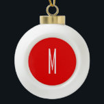 Boule En Céramique Lettre initiale Monogramme Style moderne Rouge Bla<br><div class="desc">Voulez-vous posséder un produit avec les initiales de votre nom? Il est très simple,  esthétique et attrayant.</div>