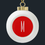 Boule En Céramique Lettre initiale Monogramme Style moderne Rouge Bla<br><div class="desc">Voulez-vous posséder un produit avec les initiales de votre nom? Il est très simple,  esthétique et attrayant.</div>