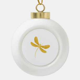 Boule En Céramique libellule jaune