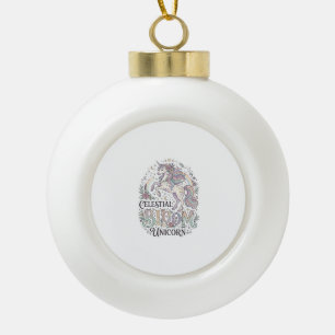 Boule En Céramique Licorne Fleur Céleste Licorne Premium Vecteur Typo