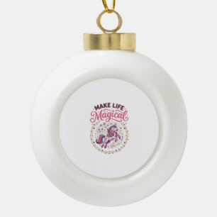 Boule En Céramique Licorne Rendre La Vie Magique POD Prêt Fond Blanc