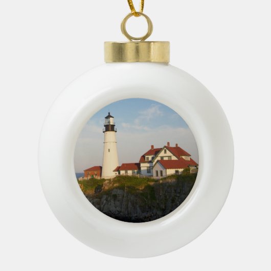 Boule En Céramique Lighthouse Portland Maine Ornament (Devant)