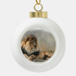 Boule En Céramique Lion Amateurs Noël
