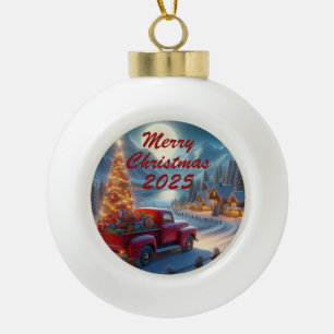Boule En Céramique Livraison de Noël magique