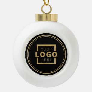 Boule En Céramique Logo de l'entreprise personnalisée Noël Soirée élé