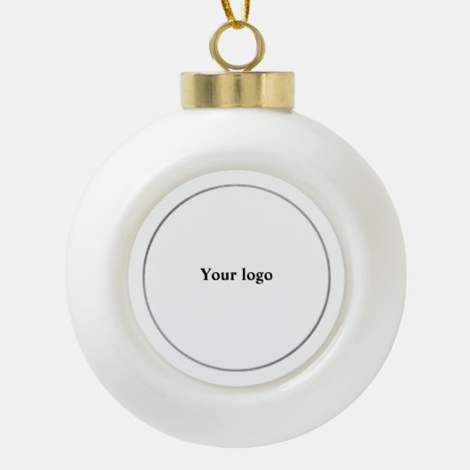 Boule En Céramique Logo personnalisé simple et élégant ici société c (Devant)