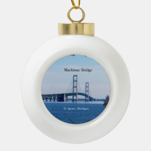 Boule En Céramique L'ornement de Mackinac Bridge St. Ignace