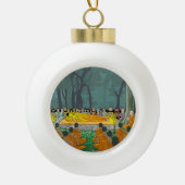 Boule En Céramique L'ornement de Noël du Nirvana final de Bouddha (Devant)