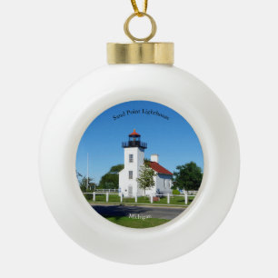 Boule En Céramique L'ornement du phare de Sand Point