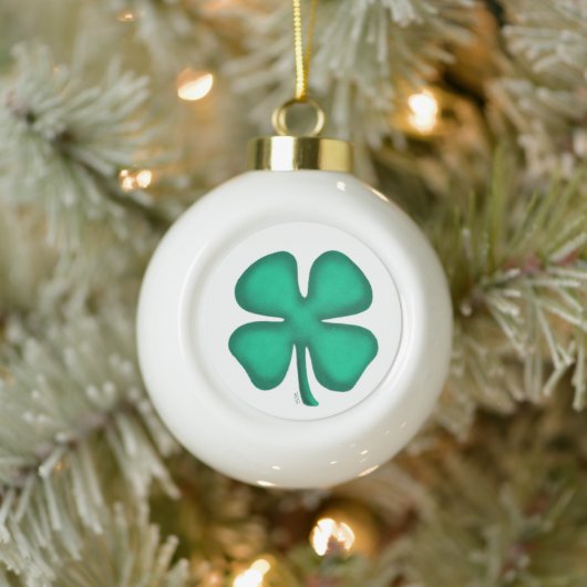 Boule En Céramique Lucky 4 Leaf Irish Clover (Arbre)