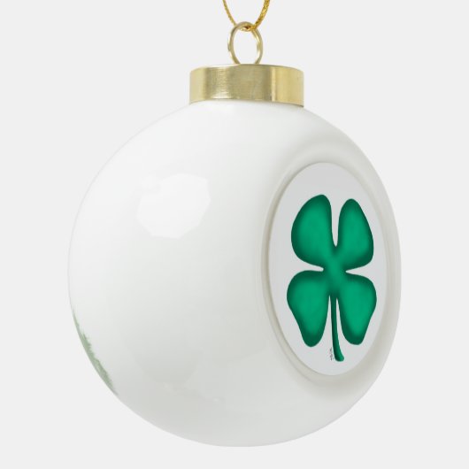 Boule En Céramique Lucky 4 Leaf Irish Clover (Gauche)