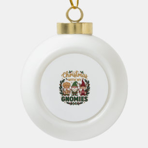 Boule En Céramique Lumières de Noël en forme de canne à bonbon de lut