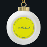 Boule En Céramique Lumineuse Jaune Plaine Élégante Professionnelle Mo<br><div class="desc">Design simple,  moderne,  minimaliste pour les entreprises. Ce modèle peut être customisé pour répondre à tous les métiers professionnels.</div>