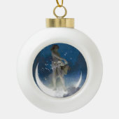 Boule En Céramique Luna Goddess at Night Scattering Stars (Devant)