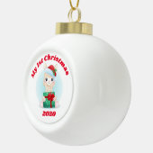 Boule En Céramique Ma 1ère Llama de Noël (Droite)