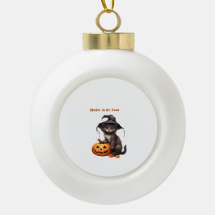 Boule En Céramique Magie dans mes pattes - Halloween Design Chat clas