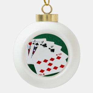 Boule En Céramique Mains de poker - Deux paires - Jack, quatre