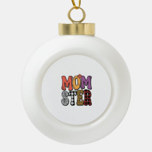 Boule En Céramique Maman Vintage Maman Léopard Carreaux Typographie C