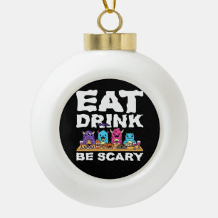 Boule En Céramique Manger Boire Être Effrayant Créatif Halloween