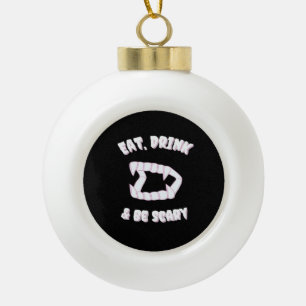 Boule En Céramique Manger Boire Être Effrayant Style Vampire Minimali