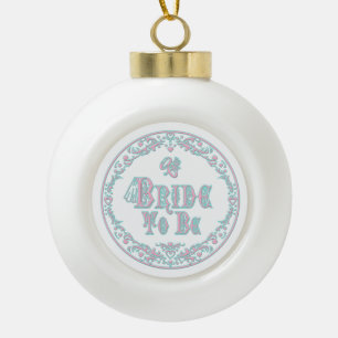 Boule En Céramique Mariée Pour Être Avec Voile, Rose Fancy - Vintage