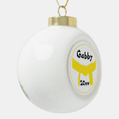 Boule En Céramique Martial Arts Jaune Ceinture Rang (Gauche)