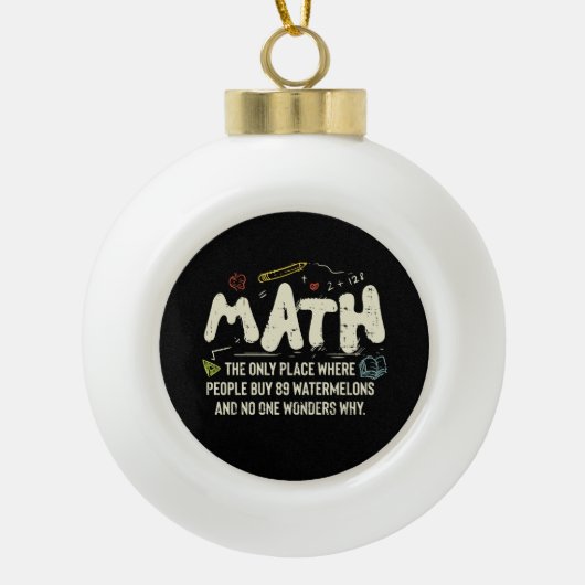 Boule En Céramique Mathématiques Mathématiques Mathématiques Math Ens (Devant)