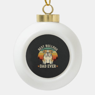 Boule En Céramique Meilleur papa bouledogue de tous les temps vecteur