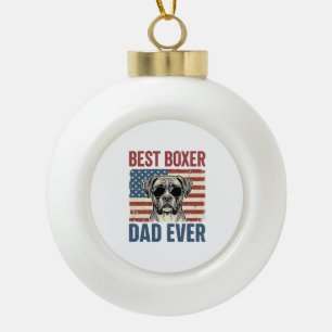 Boule En Céramique Meilleur Papa Boxer Vintage Chien
