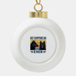 Boule En Céramique Meilleur Papa Schipperke Jamais Design Vectoriel R