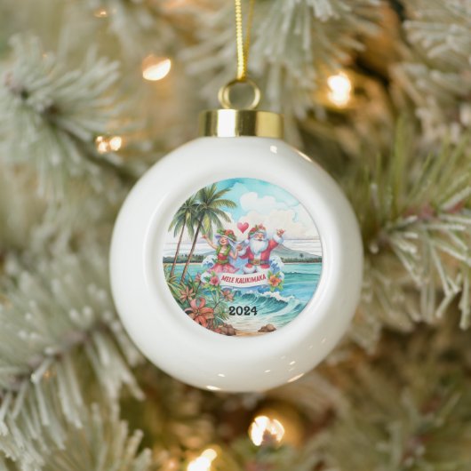 Boule En Céramique Mele Kalikimaka (Arbre)