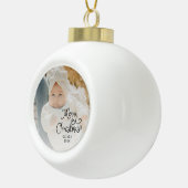 Boule En Céramique Merry Christmas Baby Photo (Droite)