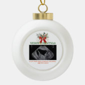 Boule En Céramique Merry Christmas Pregnancy Ultrasound Photo Grandma (Devant)